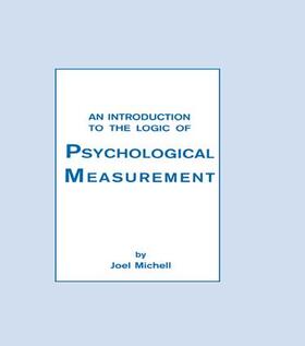 Michell |  An Introduction To the Logic of Psychological Measurement | Buch |  Sack Fachmedien