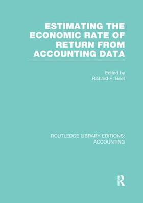 Brief |  Estimating the Economic Rate of Return From Accounting Data | Buch |  Sack Fachmedien