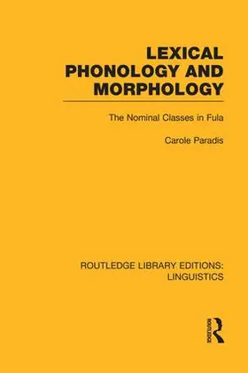 Paradis |  Lexical Phonology and Morphology | Buch |  Sack Fachmedien