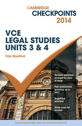 Mountford |  Cambridge Checkpoints VCE Legal Studies Units 3 and 4 2014 | Buch |  Sack Fachmedien