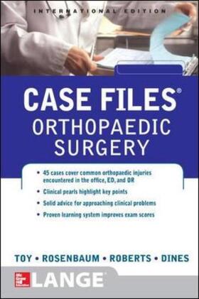 Toy / Rosenbaum / Roberts |  Case Files Orthopaedic Surgery (Int'l Ed) | Buch |  Sack Fachmedien