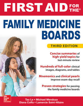 Le / Mendoza / Coffa |  First Aid for the Family Medicine Boards, Third Edition | Buch |  Sack Fachmedien