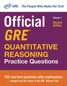 Educational Testing Service |  Official GRE Quantitative Reasoning Practice Questions, Second Edition, Volume 1 | Buch |  Sack Fachmedien
