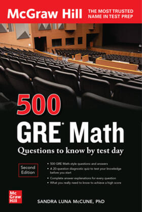 McCune |  500 GRE Math Questions to Know by Test Day, Second Edition | Buch |  Sack Fachmedien