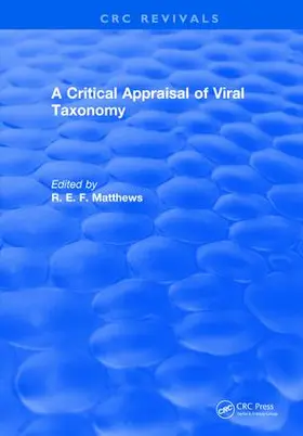 Matthews |  A Critical Appraisal of Viral Taxonomy | Buch |  Sack Fachmedien