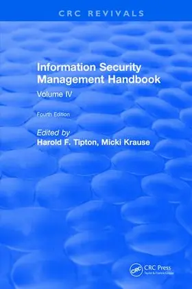 Tipton |  Information Security Management Handbook, Fourth Edition | Buch |  Sack Fachmedien