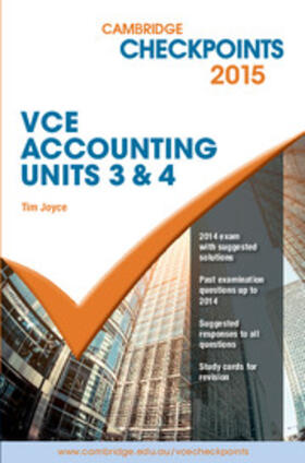 Joyce |  Cambridge Checkpoints VCE Accounting Units 3&4 2015 and Quiz Me More | Buch |  Sack Fachmedien