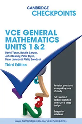 Tynan / Caruso / Dowsey |  Cambridge Checkpoints VCE General Mathematics Units 1 and 2 | Buch |  Sack Fachmedien