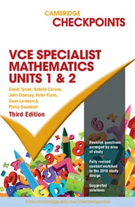 Tynan / Caruso / Dowsey |  Cambridge Checkpoints VCE Specialist Maths Units 1 and 2 | Buch |  Sack Fachmedien