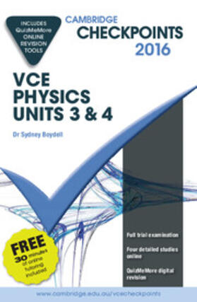 Boydell |  Cambridge Checkpoints Vce Physics Units 3 and 4 2016 and Quiz Me More | Buch |  Sack Fachmedien