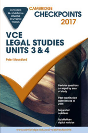 Mountford | Cambridge Checkpoints VCE Legal Studies Units 3 and 4 2017 and Quiz Me More | Medienkombination | 978-1-316-63944-3 | sack.de