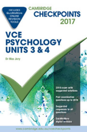 Jory |  Cambridge Checkpoints VCE Psychology Units 3 and 4 2017 and Quiz Me More | Buch |  Sack Fachmedien