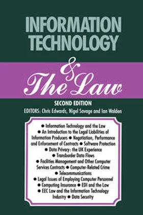 Chriswards / Walden / Edwards |  Information Technology & The Law | eBook | Sack Fachmedien