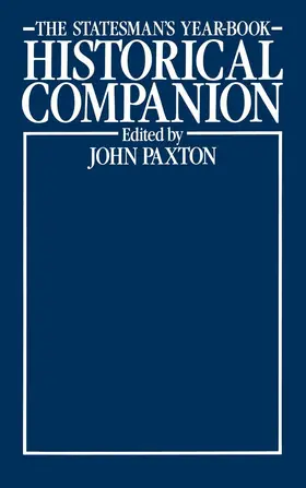 Paxton |  The Statesman’s Year-Book Historical Companion | Buch |  Sack Fachmedien