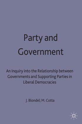 Blondel / Cotta |  Party and Government | Buch |  Sack Fachmedien