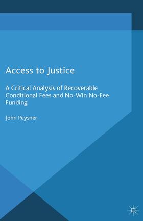 Peysner |  Access to Justice | Buch |  Sack Fachmedien