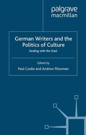 Plowman / Cooke |  German Writers and the Politics of Culture | Buch |  Sack Fachmedien