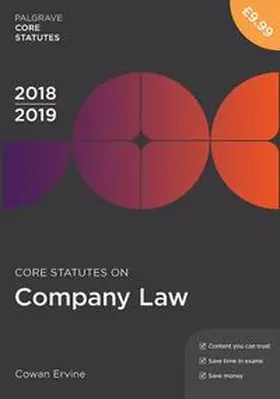 Ervine |  Core Statutes on Company Law 2018-19 | eBook | Sack Fachmedien