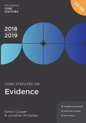 Cooper / McGahan |  Core Statutes on Evidence 2018-19 | eBook | Sack Fachmedien