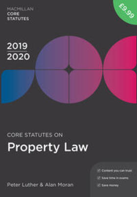 Luther / Moran |  Core Statutes on Property Law 2019-20 | eBook | Sack Fachmedien