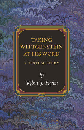 Fogelin |  Taking Wittgenstein at His Word | eBook | Sack Fachmedien
