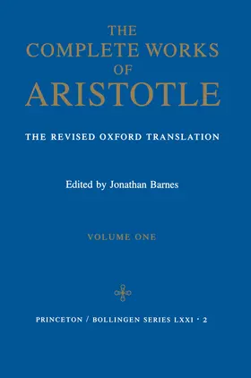 Aristotle / Barnes |  The Complete Works of Aristotle, Volume One | eBook | Sack Fachmedien