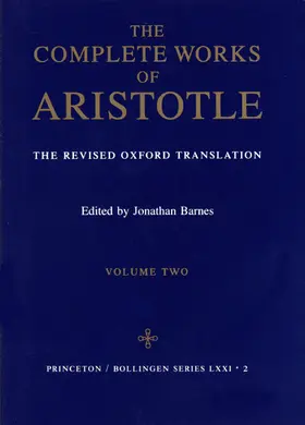 Aristotle / Barnes |  The Complete Works of Aristotle, Volume Two | eBook | Sack Fachmedien