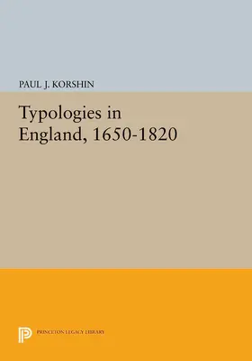 Korshin |  Typologies in England, 1650-1820 | eBook | Sack Fachmedien