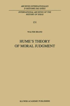 Brand |  Hume¿s Theory of Moral Judgment | Buch |  Sack Fachmedien