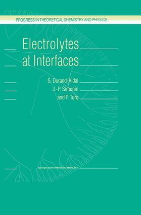 Durand-Vidal / Turq / Simonin |  Electrolytes at Interfaces | Buch |  Sack Fachmedien