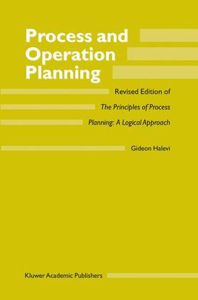Halevi |  Process and Operation Planning | Buch |  Sack Fachmedien