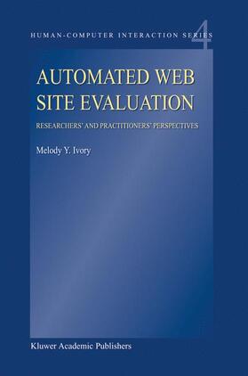 Ivory |  Automated Web Site Evaluation | Buch |  Sack Fachmedien