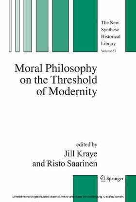 Kraye / Saarinen |  Moral Philosophy on the Threshold of Modernity | eBook | Sack Fachmedien
