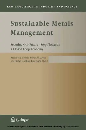 Gleich / Ayres / Gößling-Reisemann |  Sustainable Metals Management | eBook | Sack Fachmedien