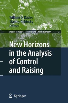 Davies / DUBINSKY |  New Horizons in the Analysis of Control and Raising | Buch |  Sack Fachmedien