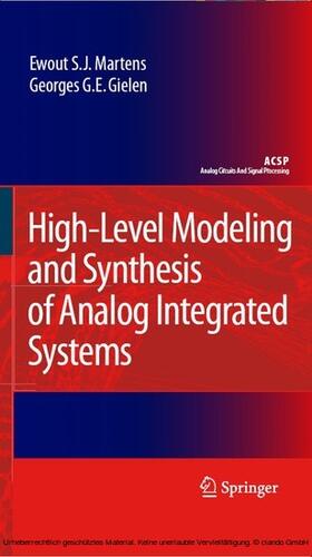 Martens / Gielen |  High-Level Modeling and Synthesis of Analog Integrated Systems | eBook | Sack Fachmedien