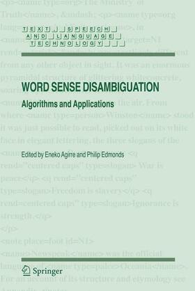 Edmonds / Agirre |  Word Sense Disambiguation | Buch |  Sack Fachmedien