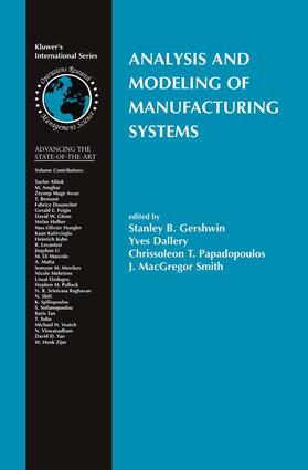 Gershwin / Smith / Dallery |  Analysis and Modeling of Manufacturing Systems | Buch |  Sack Fachmedien