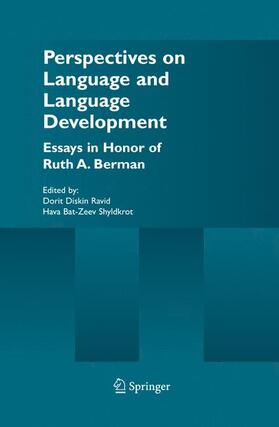 Ravid / Bat-Zeev Shyldkrot |  Perspectives on Language and Language Development | Buch |  Sack Fachmedien