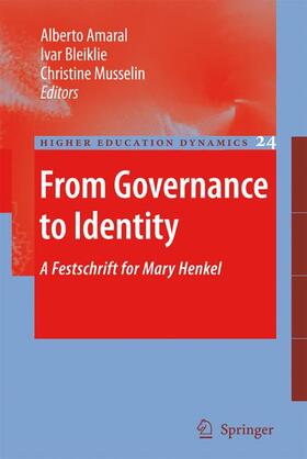 Amaral / Bleiklie / Musselin |  From Governance to Identity | Buch |  Sack Fachmedien