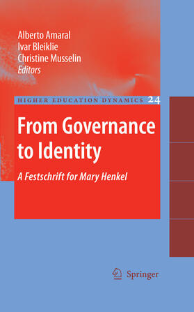 Amaral / Bleiklie / Musselin |  From Governance to Identity | eBook | Sack Fachmedien