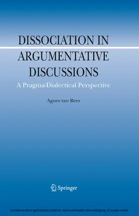 van Rees |  Dissociation in Argumentative Discussions | eBook | Sack Fachmedien