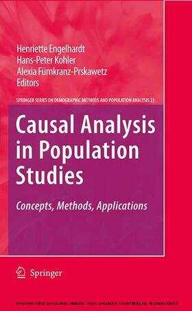 Engelhardt / Kohler / Fürnkranz-Prskawetz |  Causal Analysis in Population Studies | eBook | Sack Fachmedien