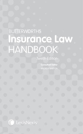 Barton |  Butterworths Insurance Law Handbook | Buch |  Sack Fachmedien