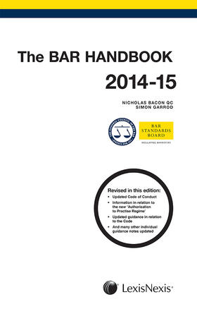 Bacon / Woolf / Garrod |  The Bar Handbook 2014-2015 | Buch |  Sack Fachmedien