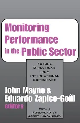 Mayne / Zapico-Goñi |  Monitoring Performance in the Public Sector | Buch |  Sack Fachmedien