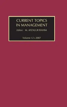 Rahim |  Current Topics in Management | Buch |  Sack Fachmedien