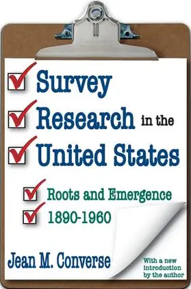 Converse |  Survey Research in the United States | Buch |  Sack Fachmedien