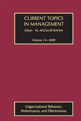 Afzalur Rahim |  Current Topics in Management | Buch |  Sack Fachmedien