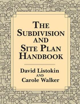 Listokin / White |  The Subdivision and Site Plan Handbook | Buch |  Sack Fachmedien